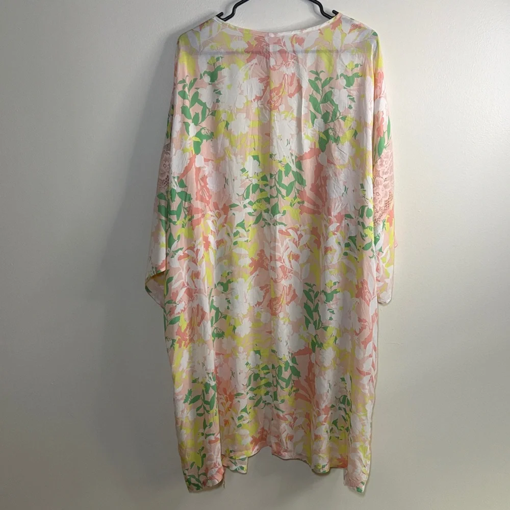 Adore Me Pastel Floral Kimono NWOT